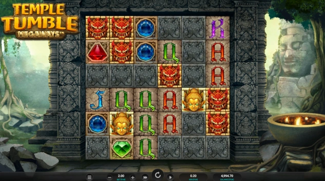 Temple Tumble ゲームプレイ スクリーンショット 1。